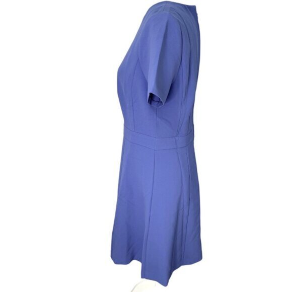 NWT Ann Taylor Fit & Flare Dress Blue Short Sleeve Size 8 - Picture 4 of 8